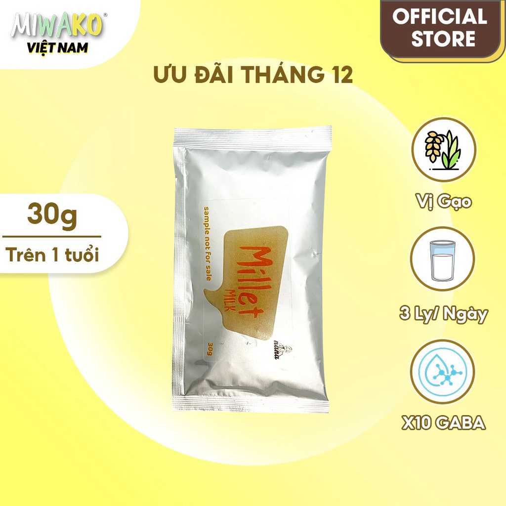 Sữa Hạt Thực Vật Hữu Cơ Millet Gói 30g Vị Gạo - Miwako Official Store