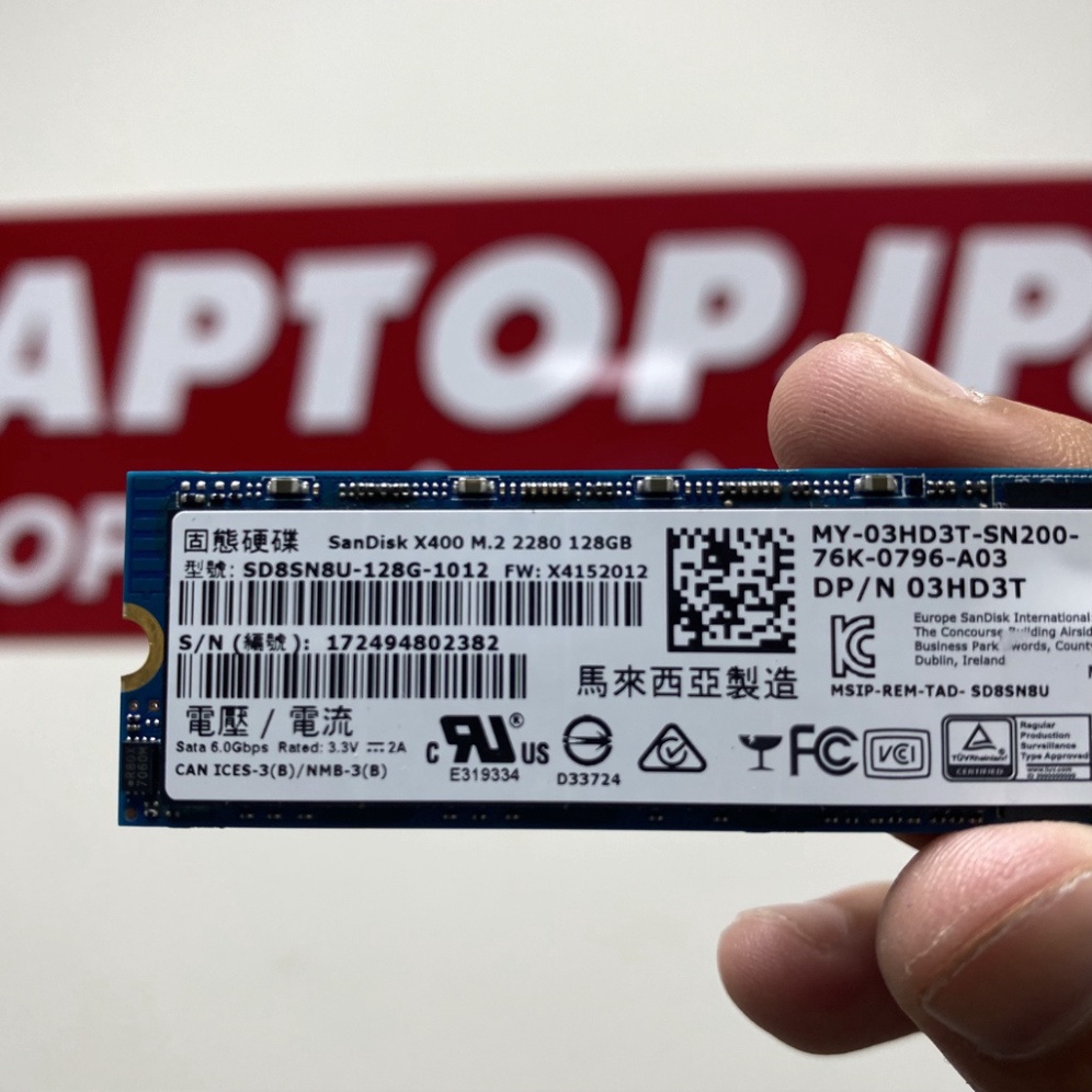 Ổ cứng laptop SSD M.2 2280 128GB Sandisk | SSD Sandisk X400 128GB M2 2280 bóc máy | BigBuy360 - bigbuy360.vn