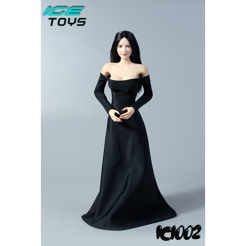 Đầm Mini Tay Dài Lệch Vai IC1002 1 / 6 Cho Búp Bê 12 Inch