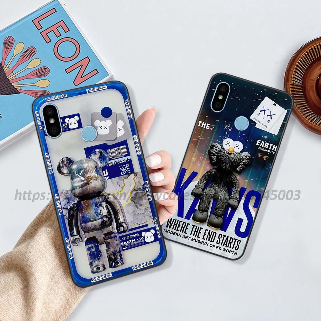 Ốp Xiaomi Redmi 6 Pro / Mi 6X / S2 / A2 Lite in hình Bear Brick,K@ws,smile,...hot trend