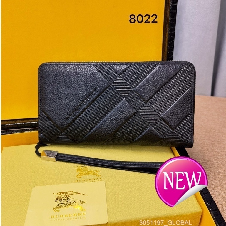 Mới Ví Da Bò Hiệu Burberry Cỡ Lớn Có Kẹp Đa Năng Thời Trang Cho Nam