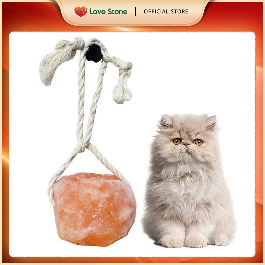 Đá Muối Liếm Himalaya Love Stone Mặt Cong - Bổ Sung Khoáng Cho Thú Cưng Chó Mèo