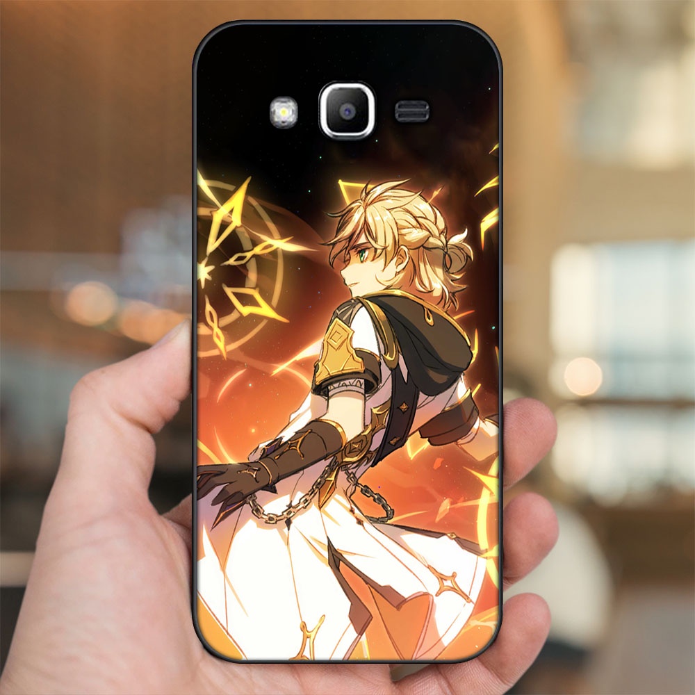 Ốp lưng Samsung J2 Prime, J3 2016, J5 2015 viền đen in hình Albedo Genshin Impact