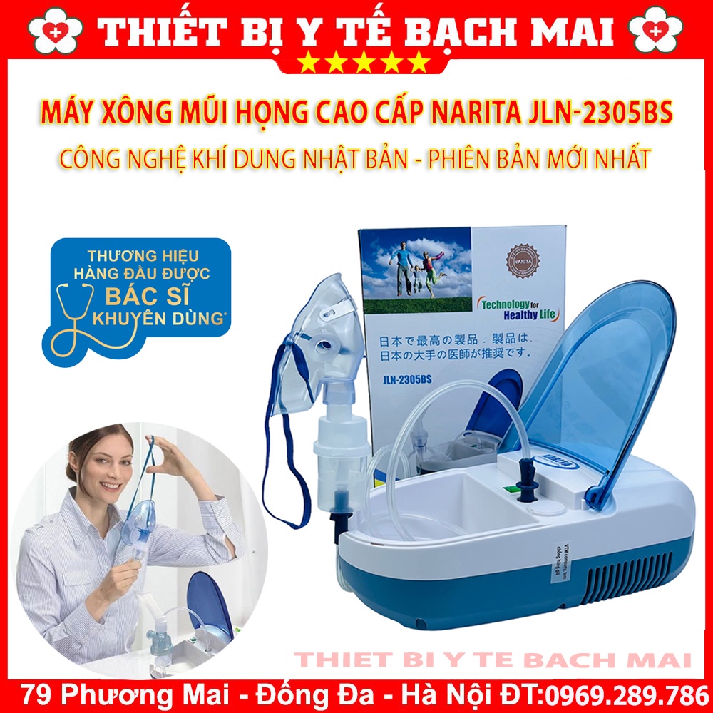 [Cao Cấp] Máy Xông Khí Dung, Xông Mũi Họng NARITA JLN-2305BS - Công Nghệ Nhật Bản