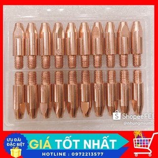 10 cái - Bép hàn Mig 0.8/1.0/1.2 ( vỉ 20 cái - ngắn béo )