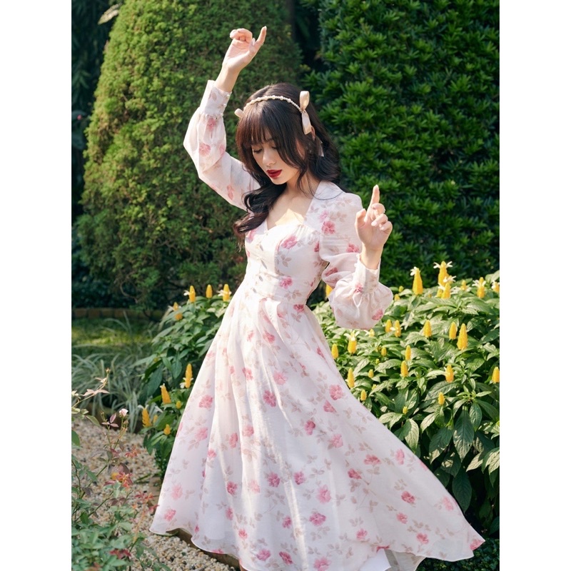Đầm lép tay dài size M