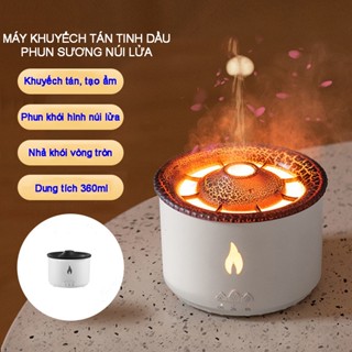 Máy khuyếch tán tinh dầu phun sương núi lửa không tiếng ồn chức năng hẹn giờ tắt dung tích 360ml có remoss điều khiển