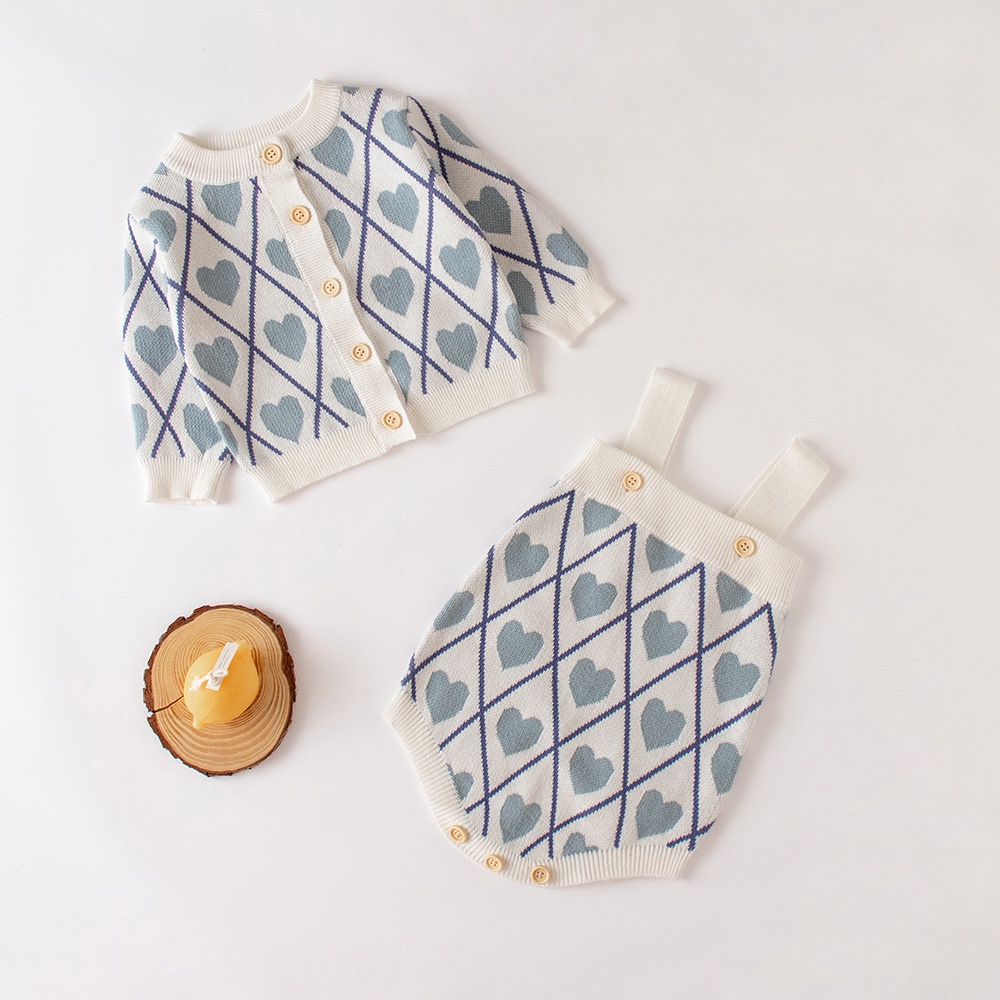 Bộ Quần Áo Mùa Thu Cho Trẻ Sơ Sinh,Áo Len Dệt Kim Sợi Cotton Cho Bé Gái 0-24 Tháng