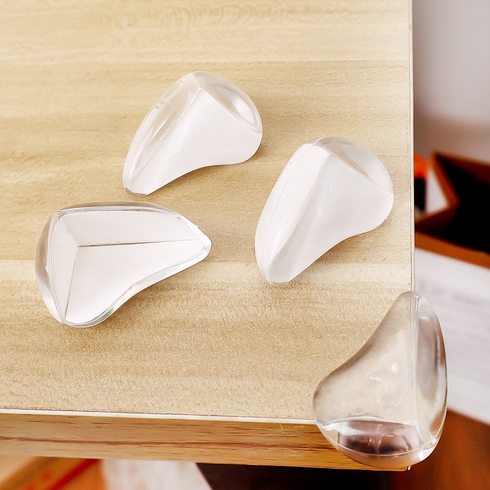 Bộ 4 Miếng Bọc Cạnh Bàn Chống Va Chạm Bằng Silicon Trong Suốt Bảo Vệ An Toàn Cho Bé