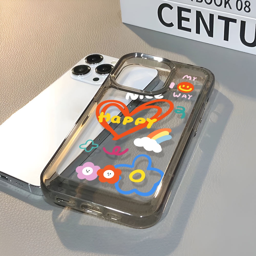 Ốp Điện Thoại Trong Suốt Họa Tiết Trái Tim Dễ Thương Cho iphone 14 Pro Max 13 11 12 7Plus X XR XS Max 8 7