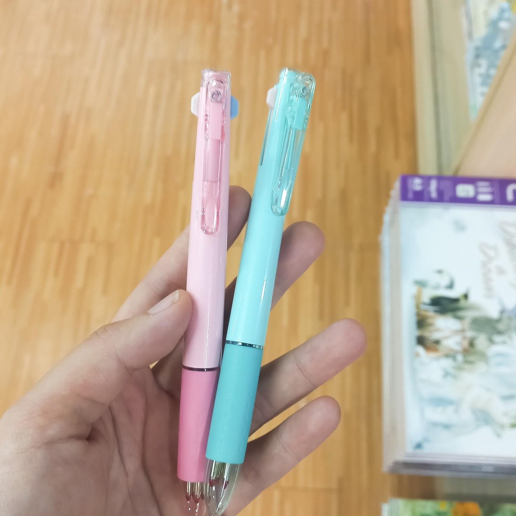 Bút bút ABPJ7301 bi bấm M&amp;G nhiều ngòi nhiều màu 04 in 01 tiện dụng