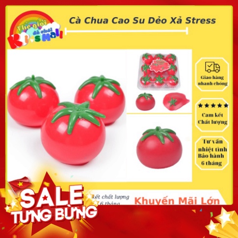 Cà Chua Cao Su Xả Stress, Cà Chua đàn hồi trang trí dễ thương, Đồ chơi dẻo nắn bóp giúp giải tỏa căng thẳng