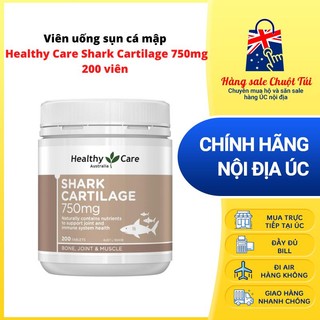 Viên uống sụn cá mập Healthy Care Shark Cartilage 750mg 200 viên