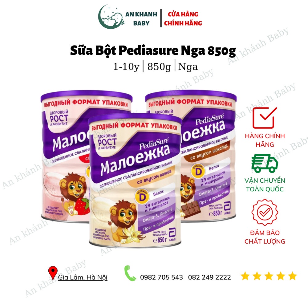 Sữa bột Pediasure vani Nga 400gram và 850gram , đủ vị date  t7-2025