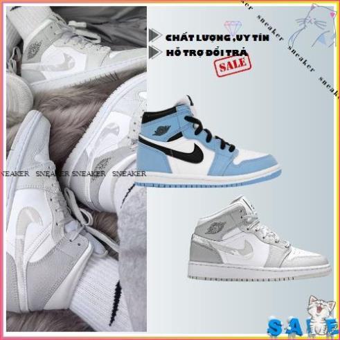 Giày thể thao JOR_DAN MID với 2 bản màu JD camo - JDxanh dương cao cấp, Giày sneaeker jd mid dành cho nam nữ full phkiện