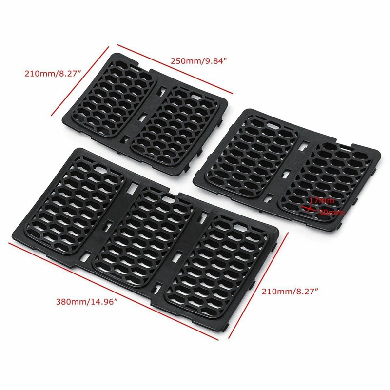 Bộ phụ kiện lưới trang trí phía trước màu đen cho xe Jeep Grand Cherokee 2014-2016