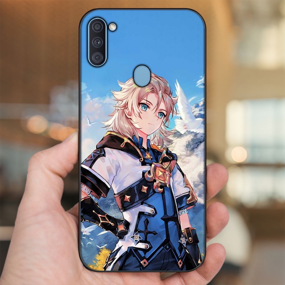 Ốp lưng Samsung A11, M11 viền đen in hình Albedo Genshin Impact