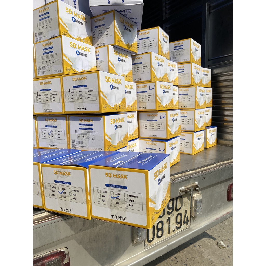 Sỉ 1 thùng  khẩu trang y tế 5D Tuấn Minh Chính Hãng kháng khuẩn Hottrend 2022, Thoáng Khí Không Đau Tai