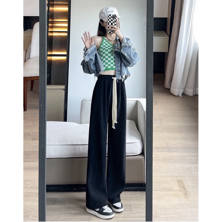 Quần ống rộng nhung tăm nữ nặng ~500g .chất nhung cao cấp/ hà ruby kho buôn thu hà (N1) NEW | BigBuy360 - bigbuy360.vn