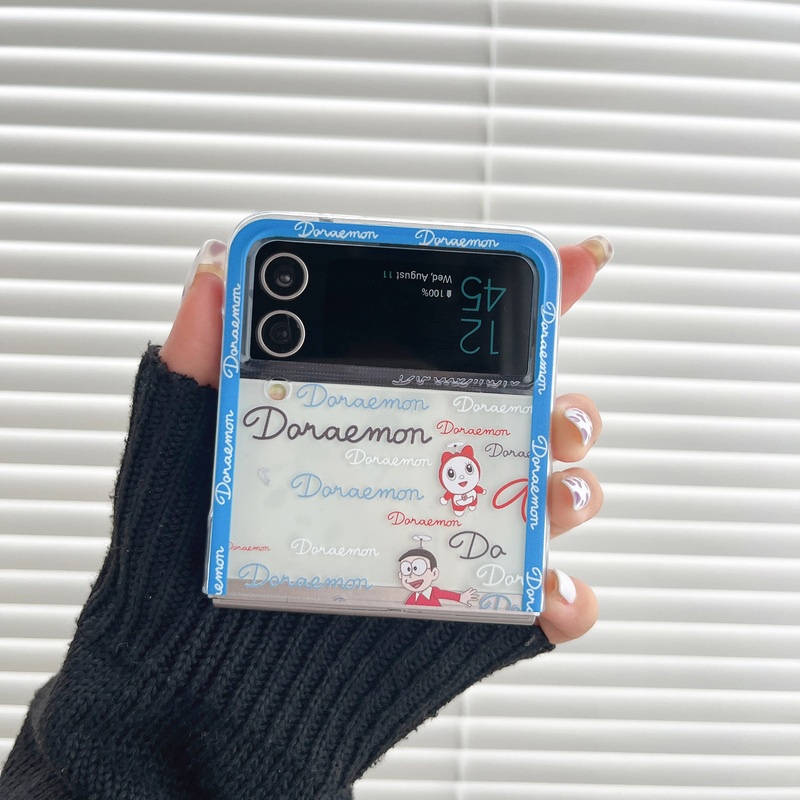 Ốp Điện Thoại Họa Tiết Hoạt Hình Doraemon Cho Samsung Galaxy Z Flip 4 3 2 1 5 5G Flip3 Flip4 Flip5 Z Fold 4 3 2 Fold3