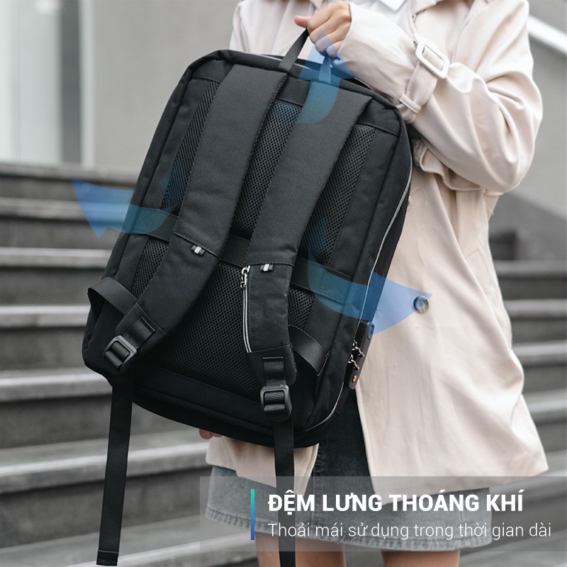 Balo laptop GUBAG chống trộm thông minh cao cấp nam nữ, công sở, chất liệu xịn, đẹp, đựng được nhiều đồ