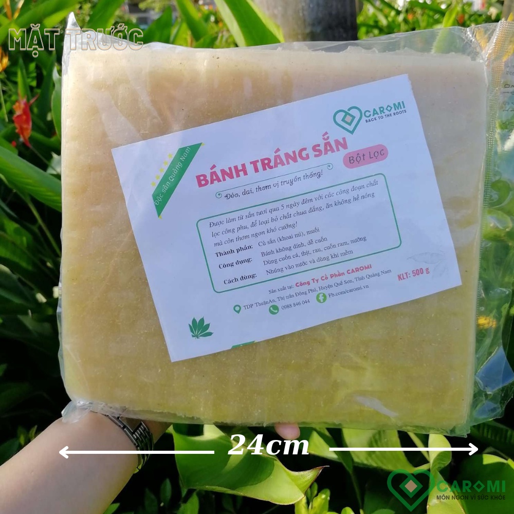 Bánh Tráng Sắn Caromi túi 500 g - Đặc sản Quảng Nam - 0 Fat Gluten-free dẻo dai mặn dùng cuốn gỏi ăn kiêng SALE OFF 34%