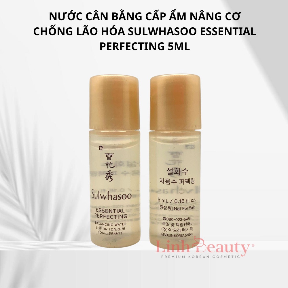 Mẫu mới nhất - Nước hoa hồng Sulwhasoo Essential Perfecting Water cân bằng cho da nhạy cảm chai 5ml
