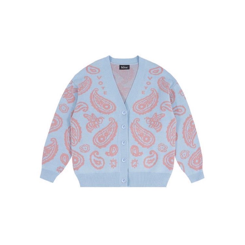 VOTE21FW CARDIGAN - Áo Khoác Len Hoạ Tiết Trendy Unisex
