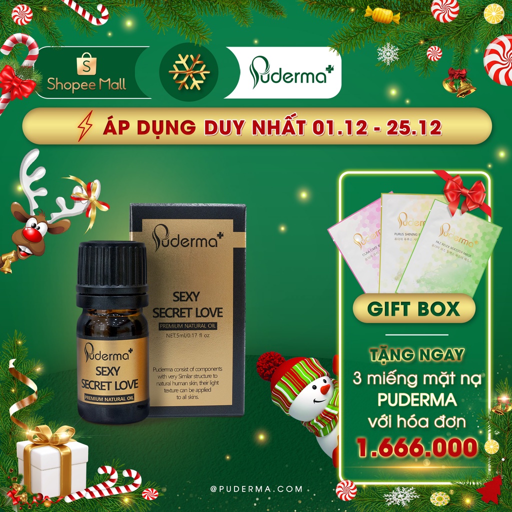 Nước hoa vùng kín Puderma Sexy Secret Love Hàn Quốc chính hãng quyến rũ lưu hương lâu 5ml