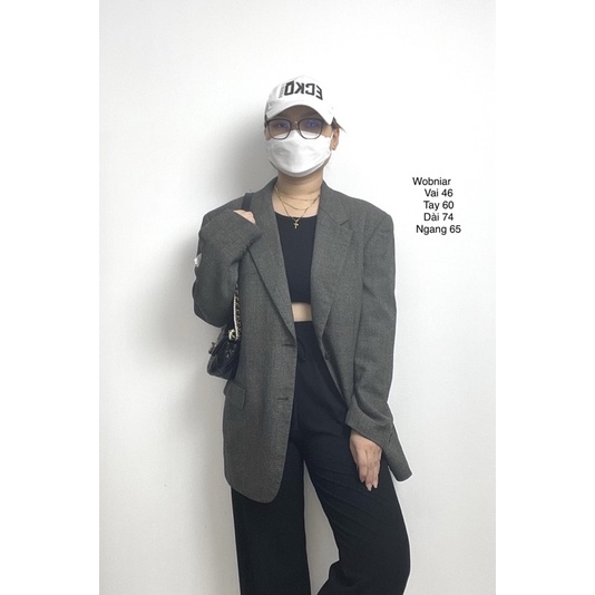 Áo blazer Nhật unisex thời trang phong cách vintage dễ phối đồ