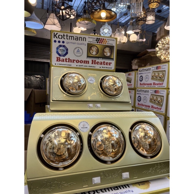 Bóng đèn sưởi, Đèn sưởi nhà tắm 2 bóng , 3 bóng cao cấp chống cháy nổ đui sứ