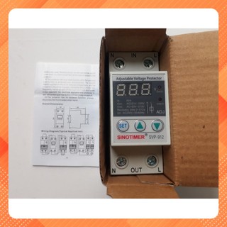 Bảo vệ chống quá áp, mất pha, bảo vệ điện áp, đứt trung tính 1 pha 40A 80A Có điều chỉnh