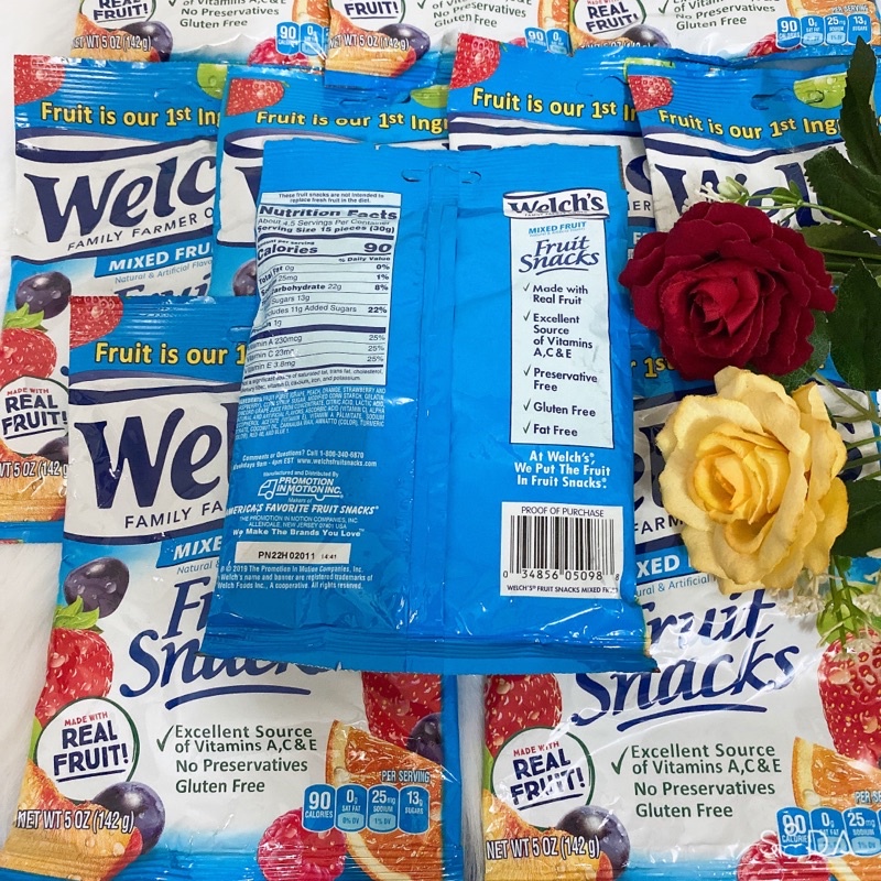 Kẹo dẻo Trái Cây hỗn hợp WELCH’S MIXED FRUIT SNACK 227gr