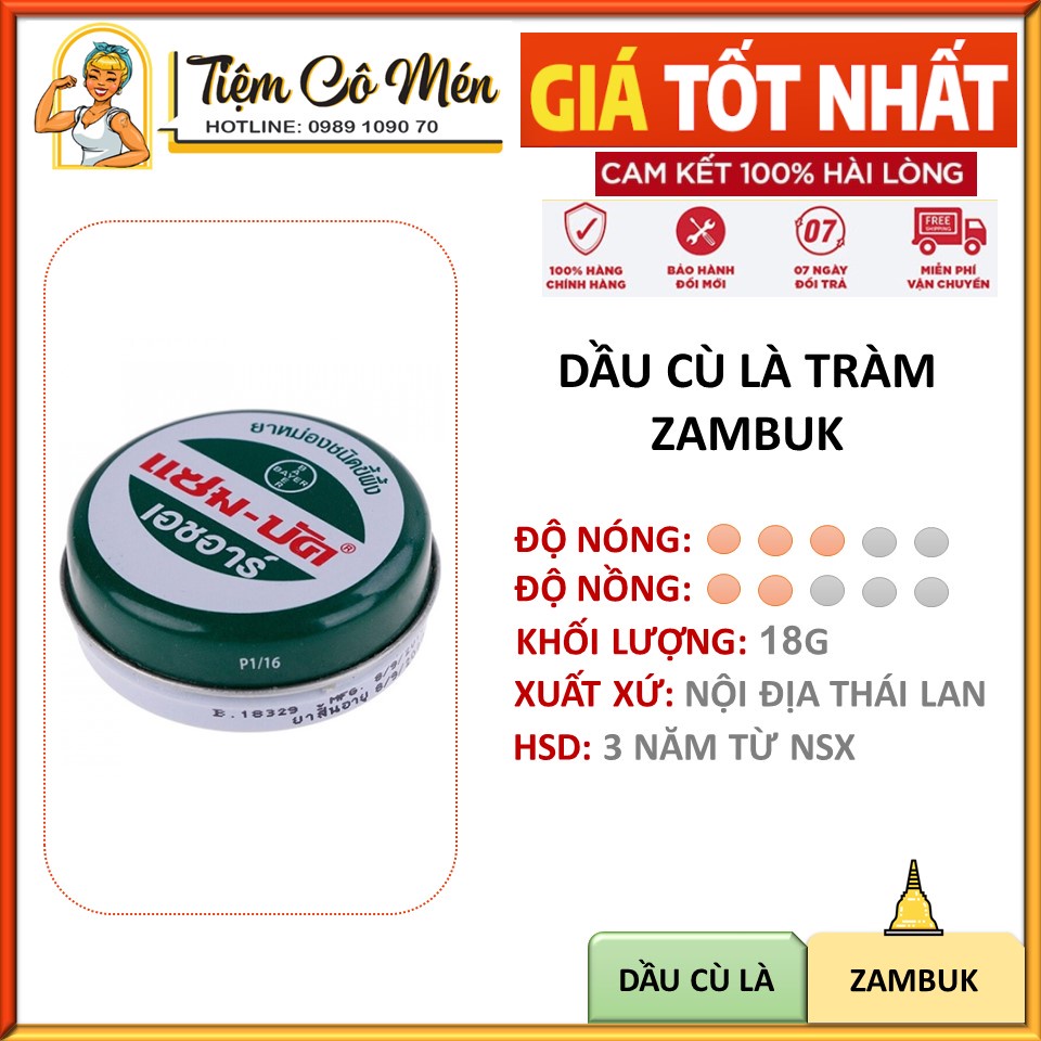 01 Hủ Dầu Cù Là Xanh Bayer Zam-Buk (Dầu Tràm Cô Đặc)