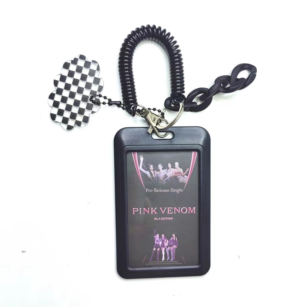 Bao Đựng Thẻ Phong Cách Thần Tượng Màu Đen Retro