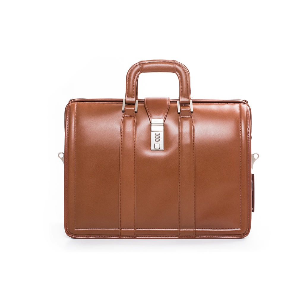 Cặp xách MCKLEIN MORGAN 17 INCH - BROWN - da thật 100% - Thương hiệu Mỹ - Sản xuất Thái Lan - Bảo hành vĩnh viễn