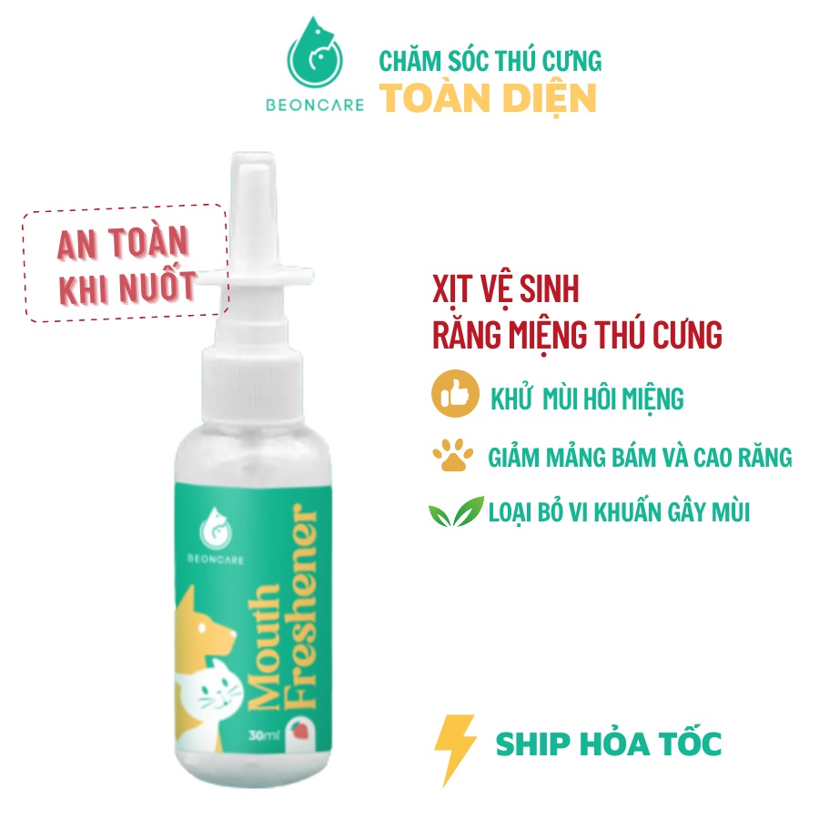 Xịt thơm miệng cho thú cưng Chống sâu răng giúp Khử mùi hôi miệng Loại bỏ mảng bám Beoncare