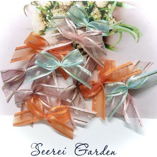 SET 15 nơ voan viền kim tuyến nhiều màu