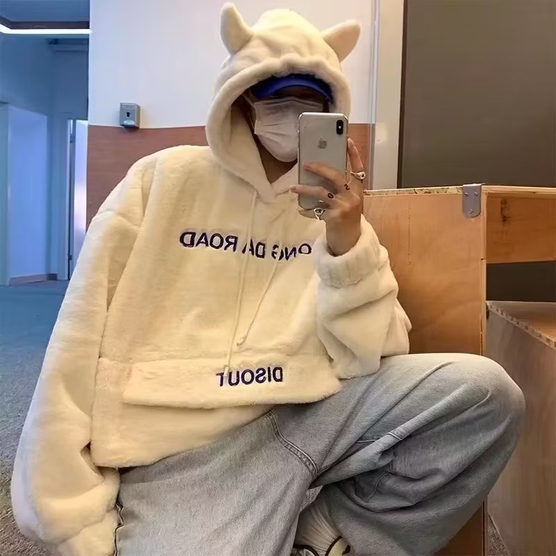 Áo Khoác Hoodie Lông Cừu Mềm Mại Thoải Mái Phong Cách Đường Phố Cho Nam Giới Cỡ M-3XL 540g