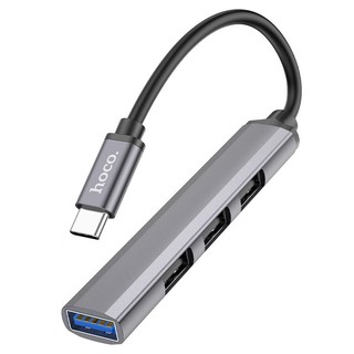 Hub chia cổng USB Hoco HB26 Type-C ra 1 cổng USB 3.0 + 3 cổng USB 2.0