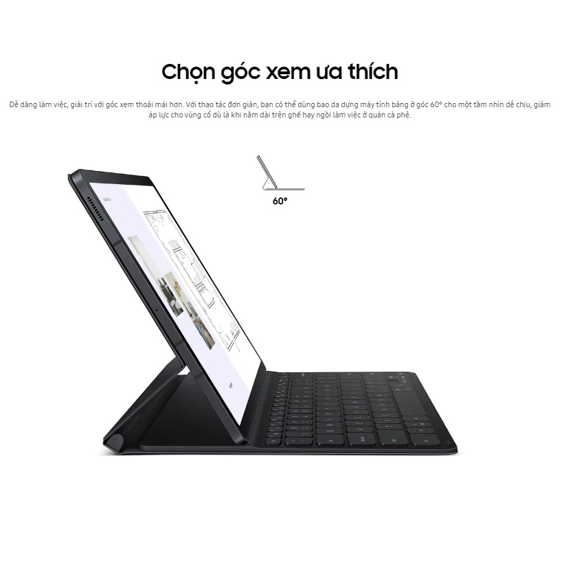 Bao da Bàn phím cho Samsung Galaxy Tab S7 Fe 12.4 Inch