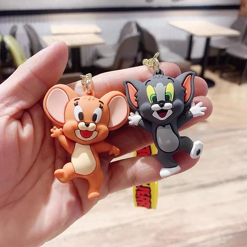 Móc Chìa Khoá Xe Máy Mèo Con Chuột Dễ Thương Tom and Jerry Móc Khóa Phụ Kiện Túi Xách