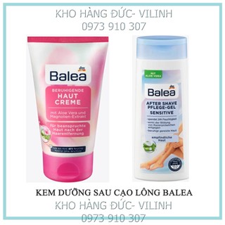 (Đủ bill+video) Kem dưỡng sau wax, cạo, tẩy, triệt lông triệt lông Balea nội địa Đức ức chế mọc lông