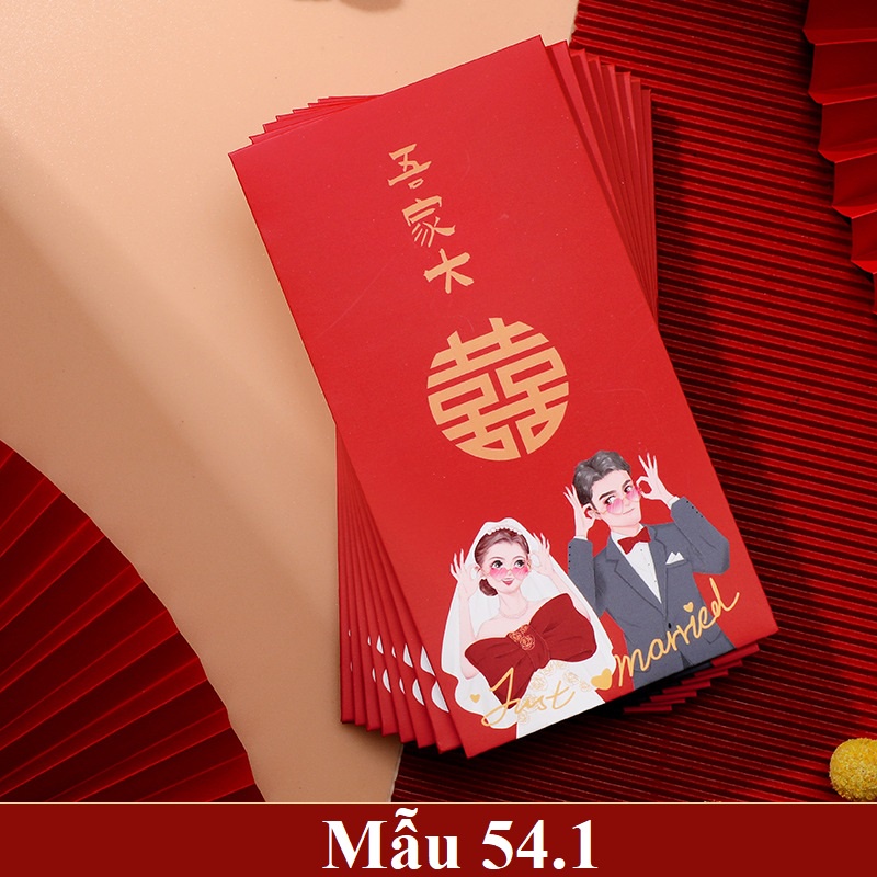 Bao lì xì, phong bì bê tráp bưng quả đám cưới