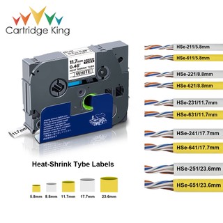 Ống co nhiệt 5.8-23.6mm cho máy in Brother PT H500 E300VP E500 E550WVP P750WVP P700 HSe231 HSe 231 HSe-231 TZe231