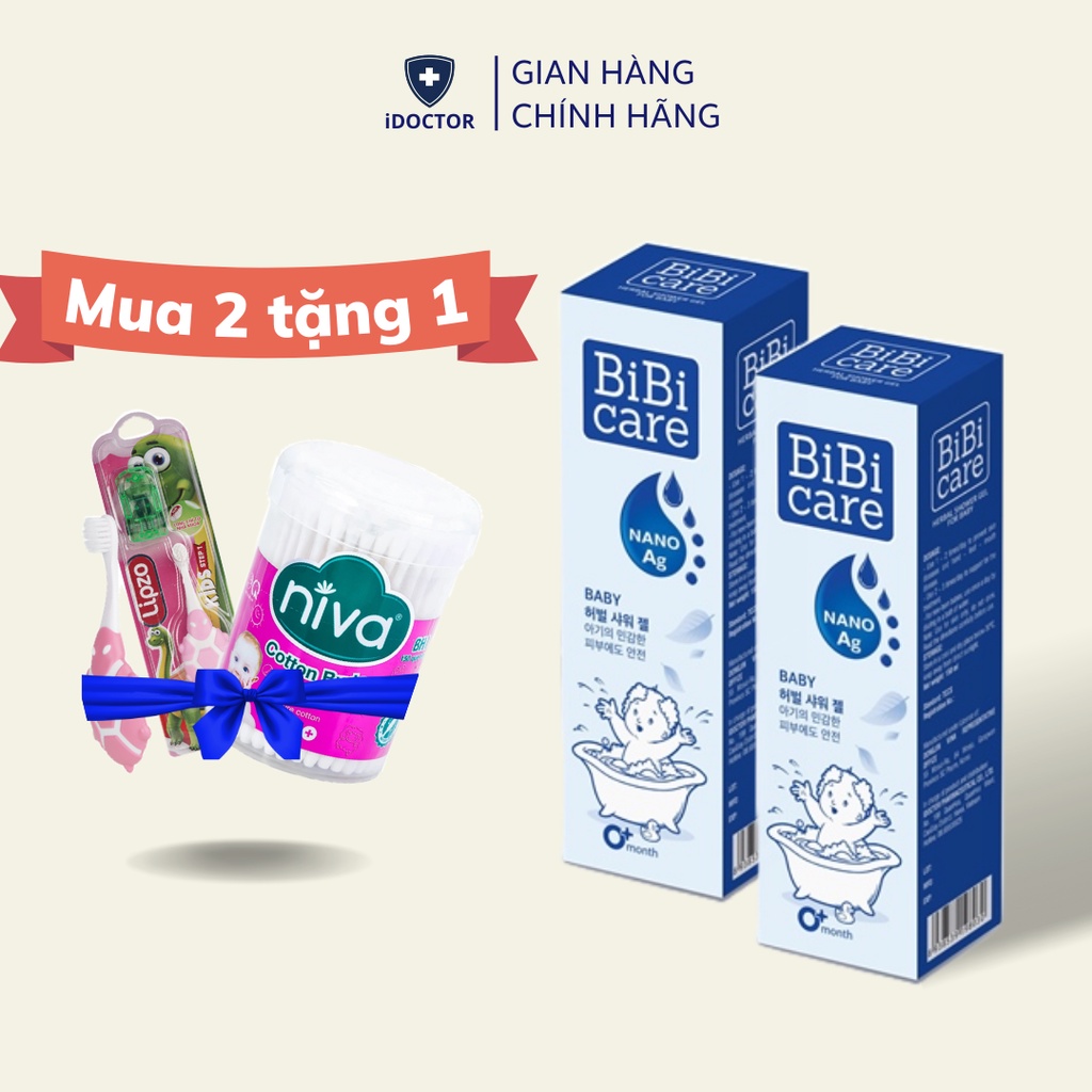 Sữa Tắm Trẻ Em BIBI CARE Sạch Khuẩn Chứa Nano Bạc- Ngừa Rôm Sẩy, Mẩn Ngứa, Dưỡng Da Mềm Mịn Cho Bé (150ml)