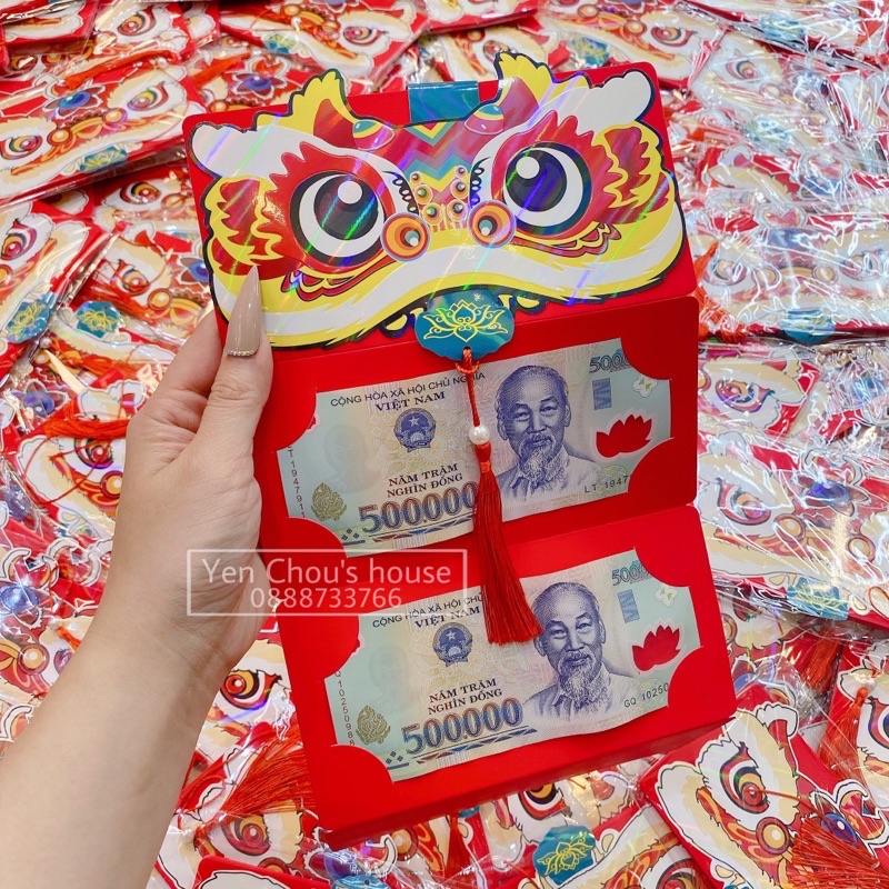 Bao lì xì năm mới gấp gọn mẫu năm mới