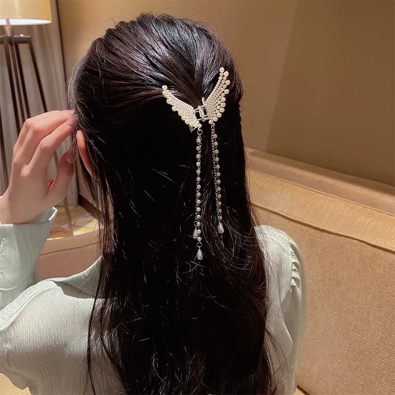 Kẹp càng cua đính đá cao cấp, nhẹ nhàng tiểu thư.