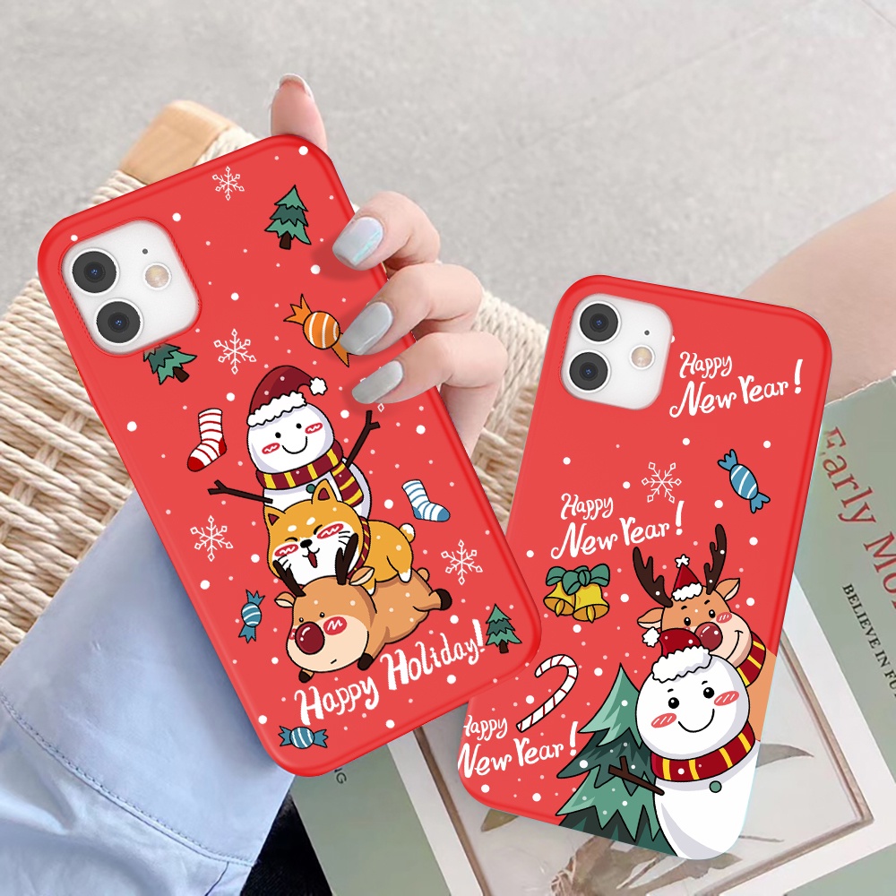 Ốp Điện Thoại TPU Chống Bụi Hình Ông Già Noel Cho iphone 11 Pro Max 12 13 Mini X XR XS Max 7 8 Plus