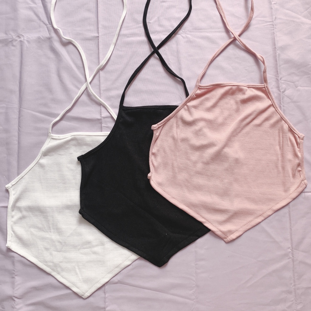 Áo dây croptop CERA-Y form tam giác màu đen / màu trắng/ màu hồng/ màu nude/ màu đỏ CRA073